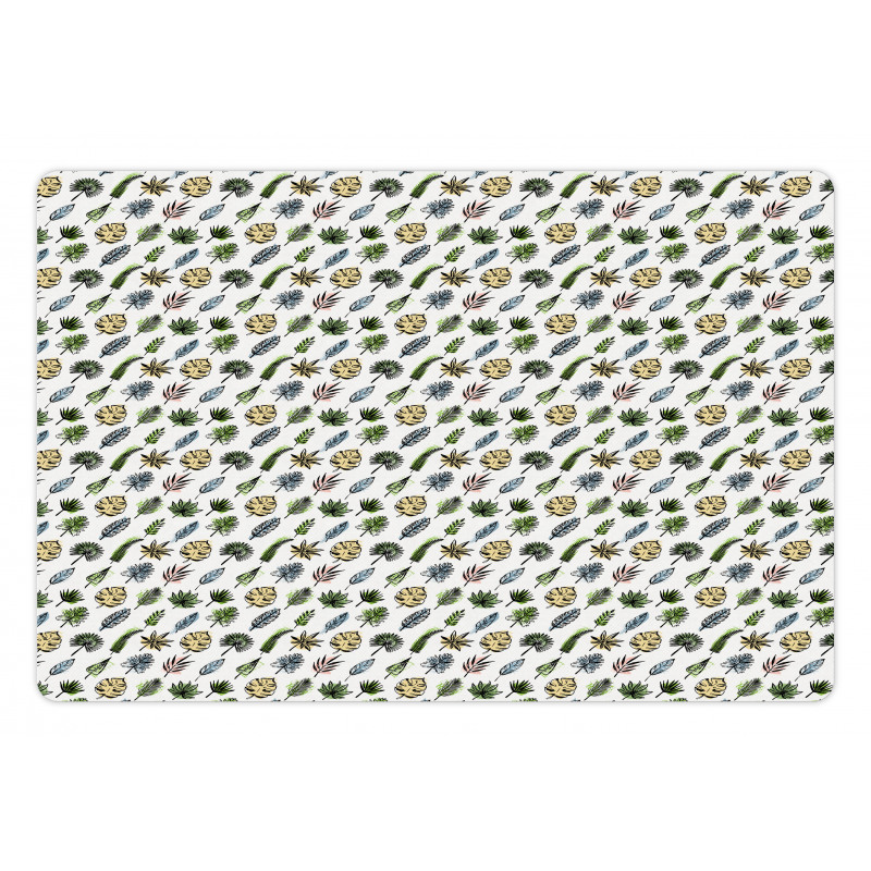 Leaves in Grunge Pet Mat