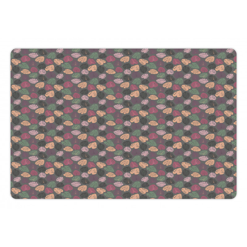 Pastel Abstract Leaves Pet Mat