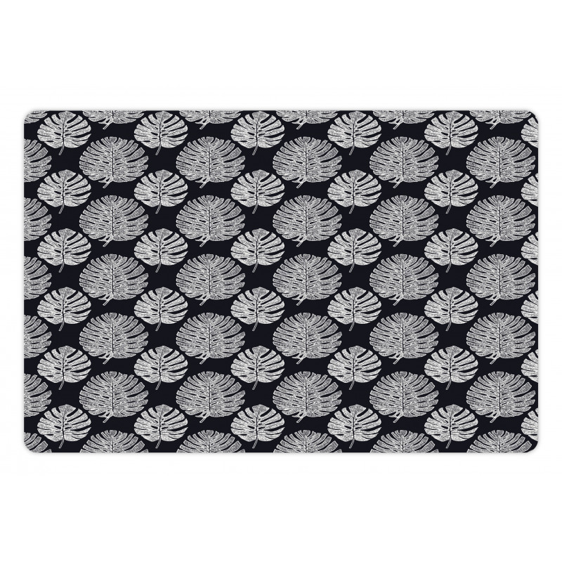 Modernistic Leaves Art Pet Mat