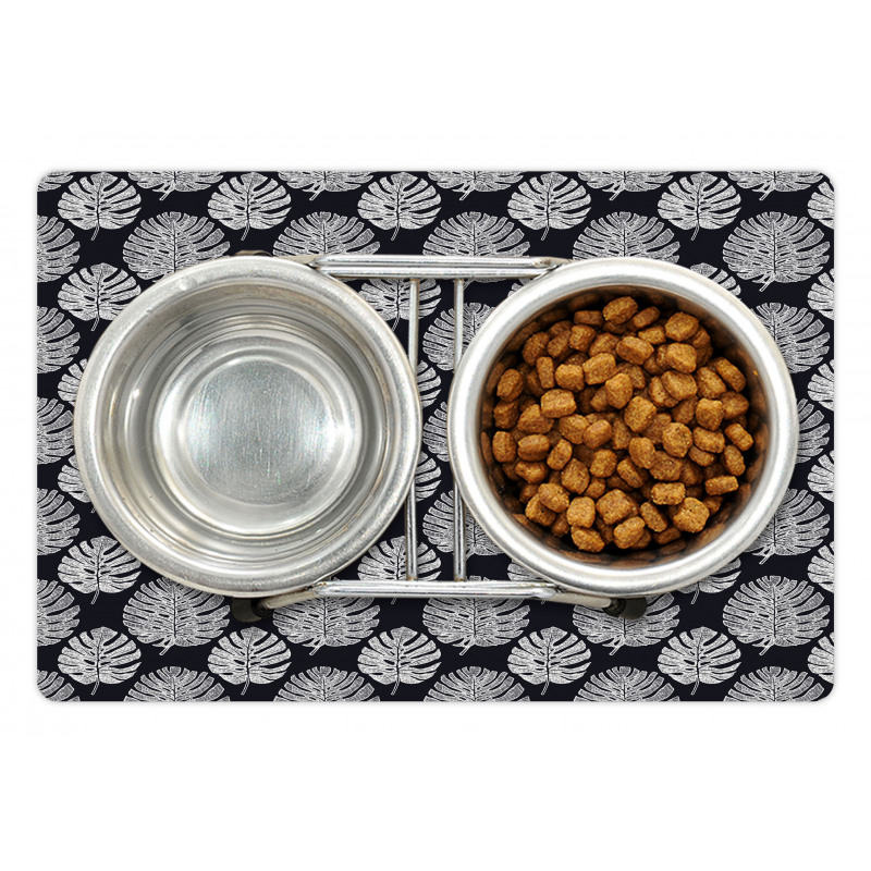 Modernistic Leaves Art Pet Mat