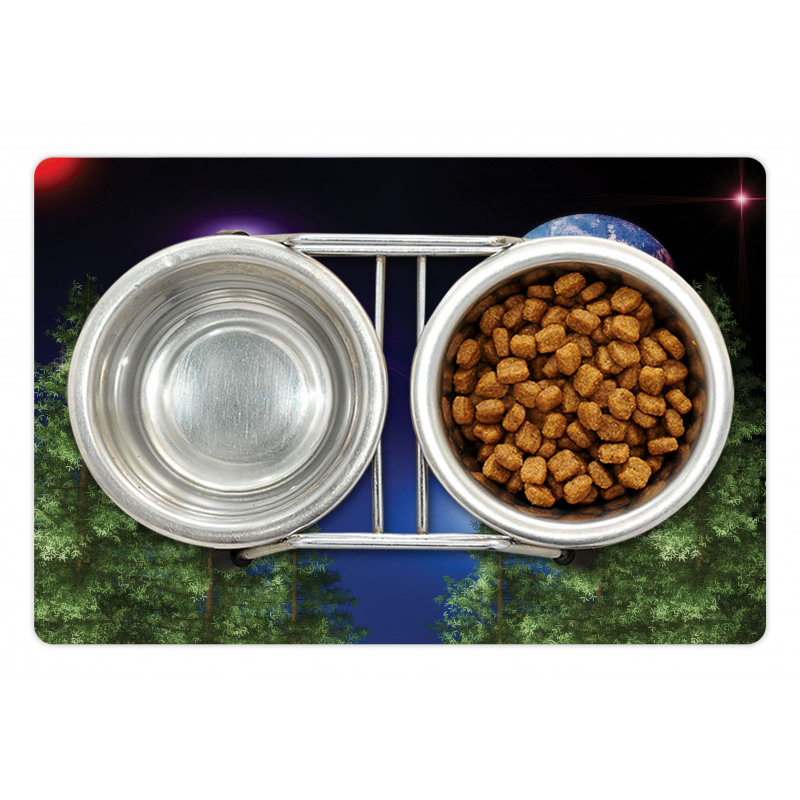 Cosmic Night Pine Trees Pet Mat