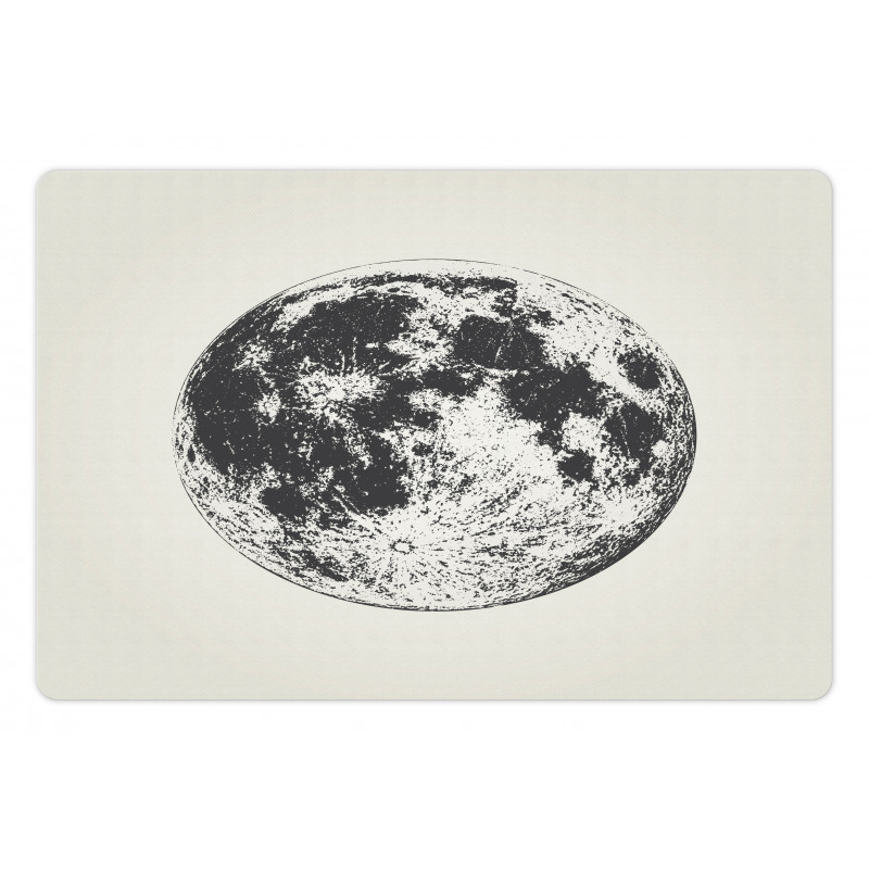 Detailed Sketchy Moon Pet Mat