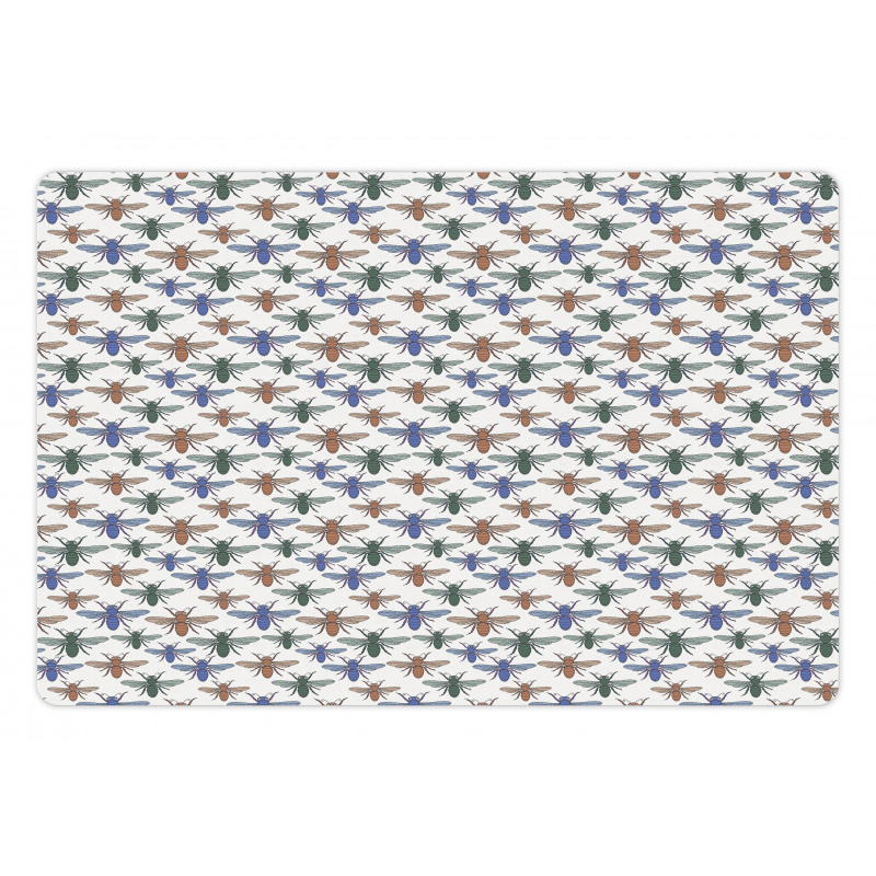 Abstract Colorful Flies Pet Mat