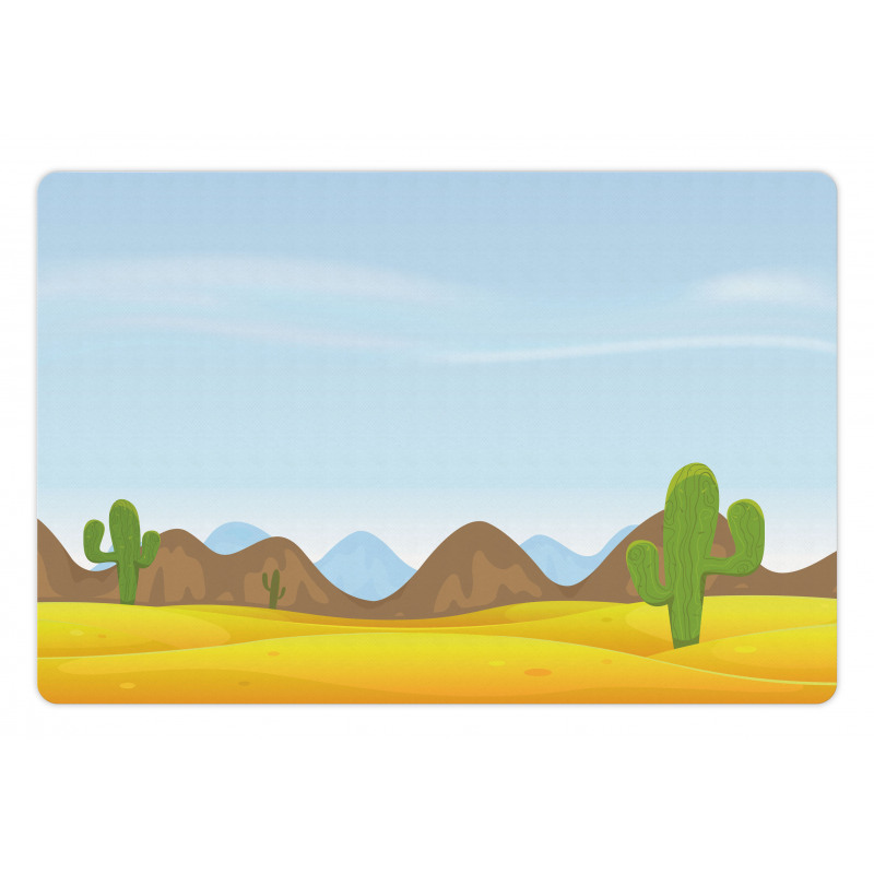 Cactus Plants Mountains Desert Pet Mat