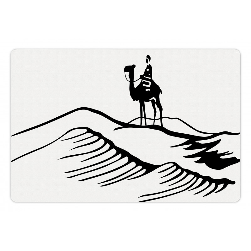 Monochromatic Man on Camel Pet Mat