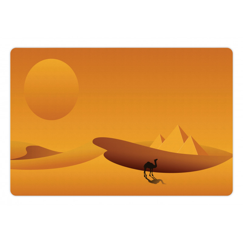 Monochrome Desert View Camel Pet Mat