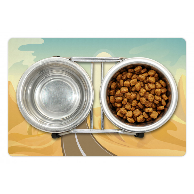 Road Adventure in Desert Hills Pet Mat