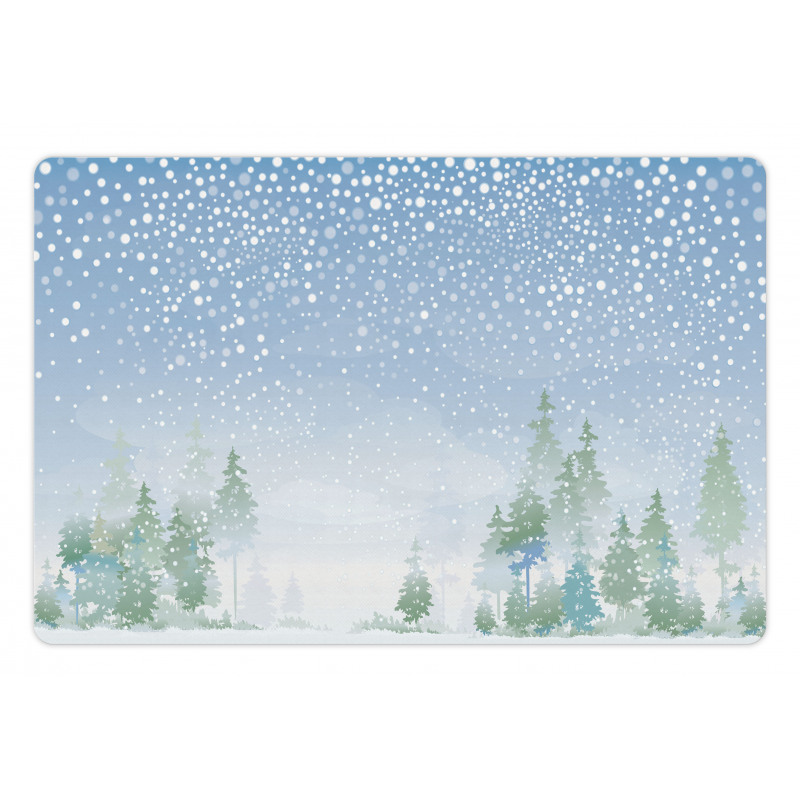 Misty Outdoor Scene Pet Mat