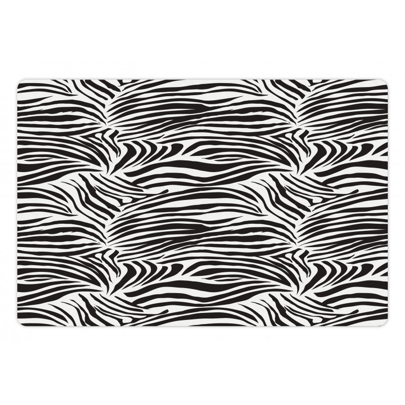 Wild Zebra Lines Pet Mat