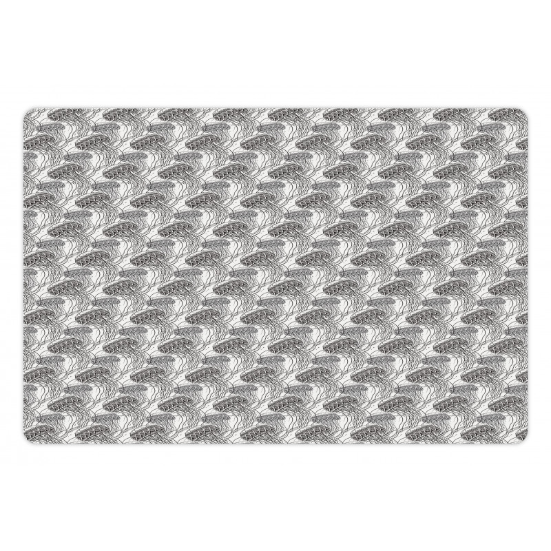 Zentangle Ocean Creature Pet Mat