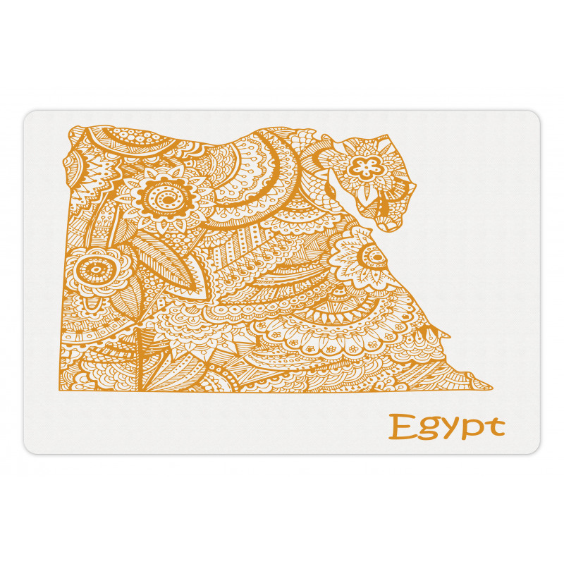 Egypt Map Flower Pet Mat