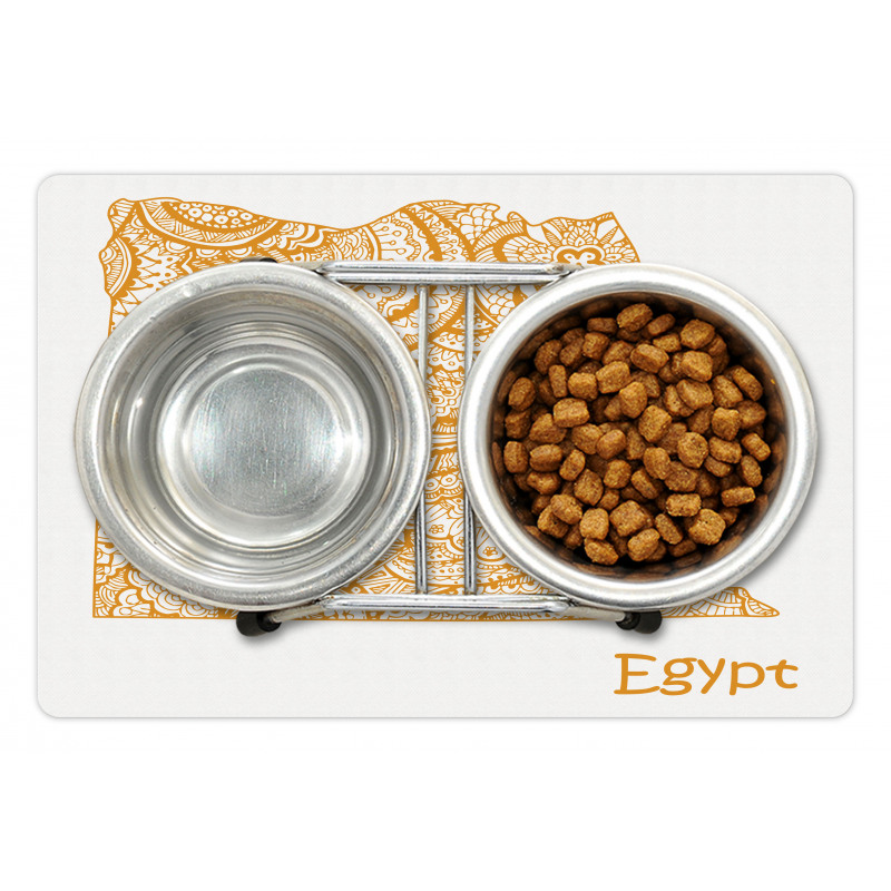 Egypt Map Flower Pet Mat