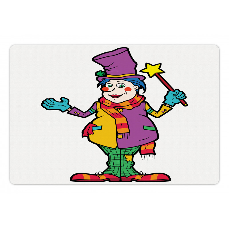 Whimsical Man with Magic Wand Pet Mat