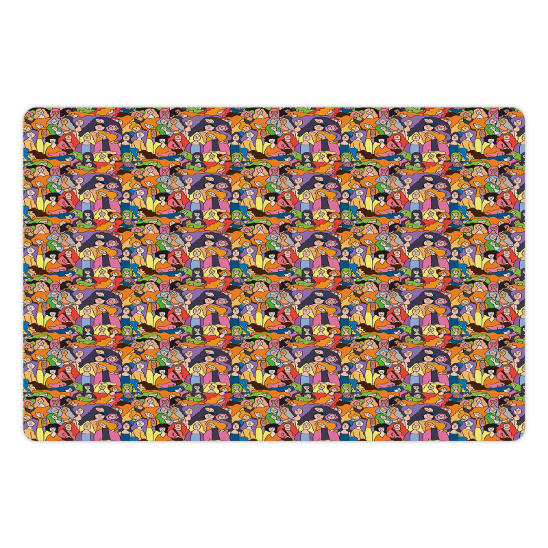 Doodle Style Many Women Pet Mat