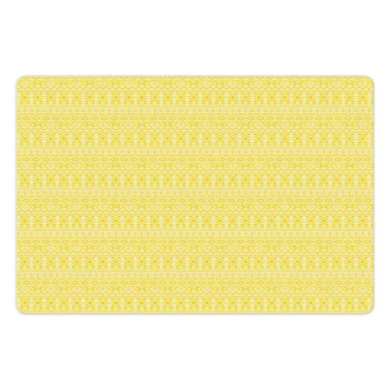 Folklore Yellow Monochrome Pet Mat