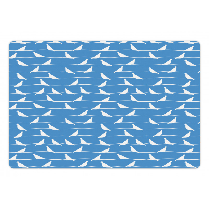 Doves on Lines Pet Mat