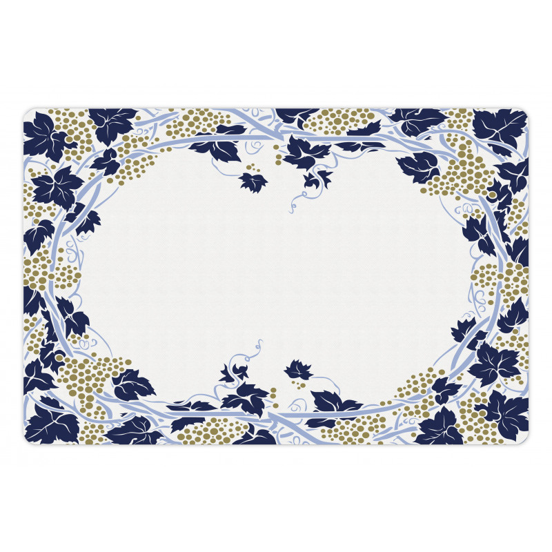 Framed Grape Leaves Graphic Pet Mat