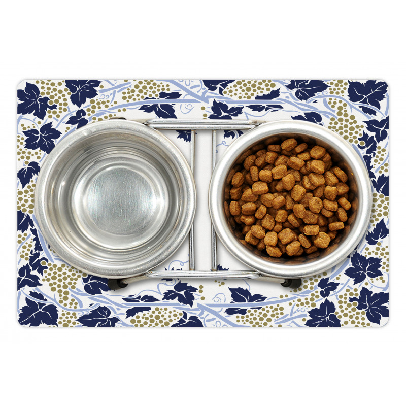 Framed Grape Leaves Graphic Pet Mat