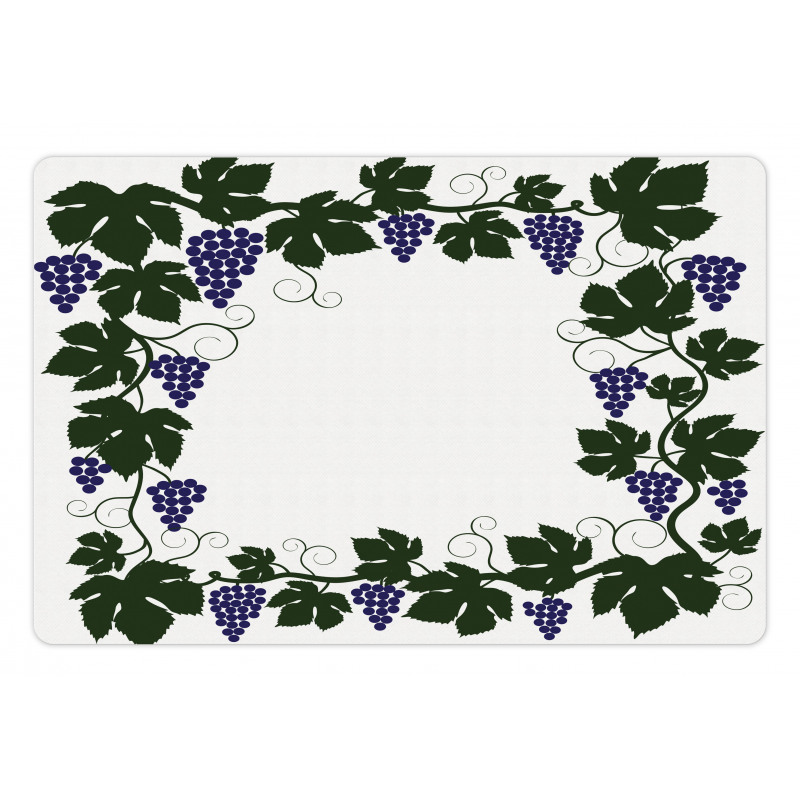 Grape Leaves Frame Graphic Pet Mat