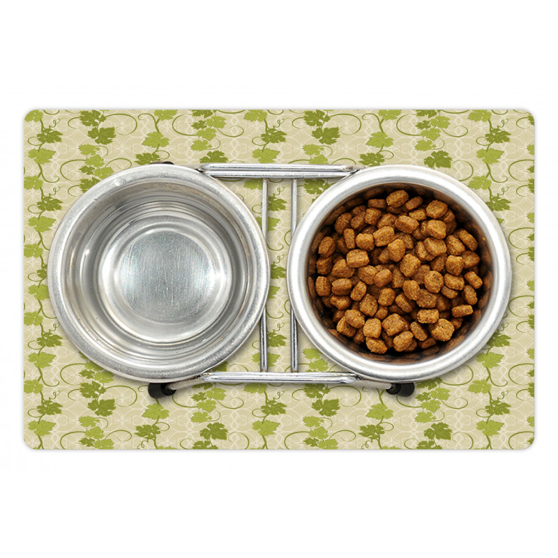 Abstract Grape Leaves Graphic Pet Mat