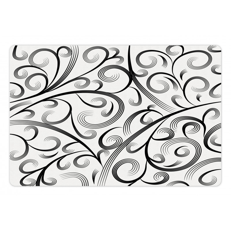 Curvy Lines Art Pet Mat