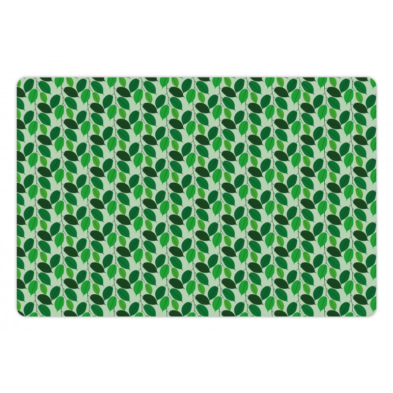 Green Tones Liana Leaves Art Pet Mat