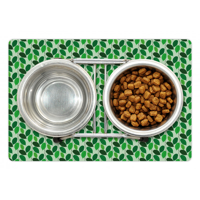 Green Tones Liana Leaves Art Pet Mat