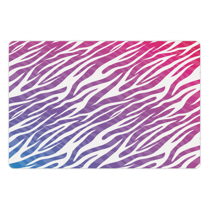 Colorful and Striped Artwork Pet Mat