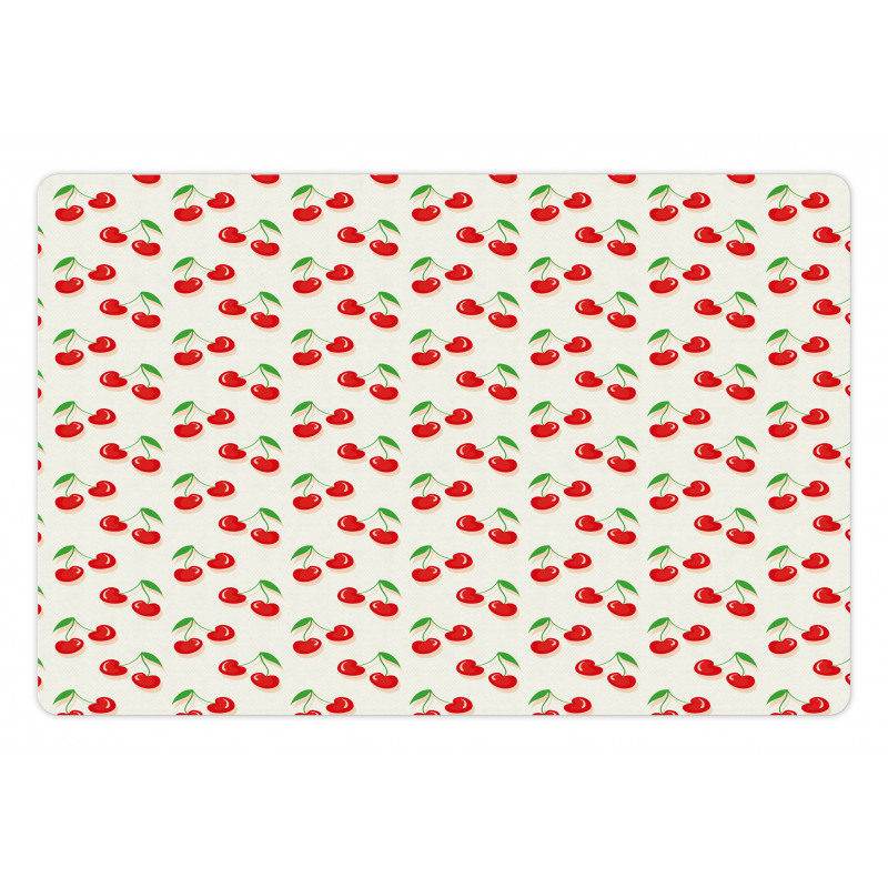 Cartoon Fruit and Leaves Pet Mat