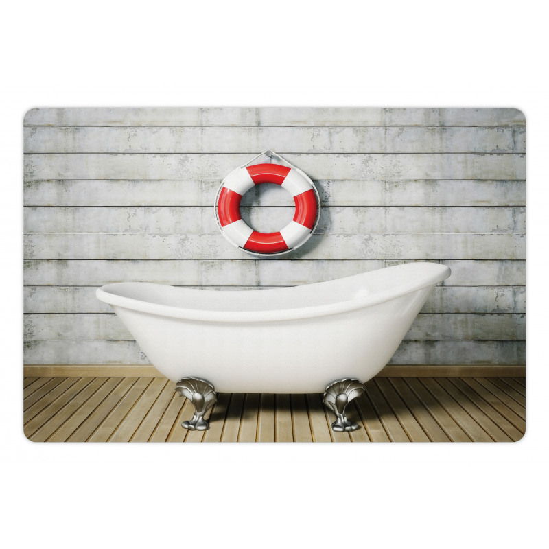 Grunge Wall Sailor Bath Pet Mat