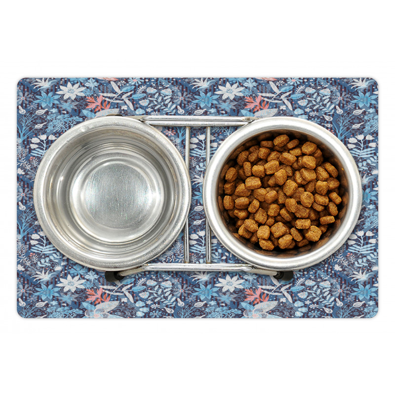 Oriental Petals on Stripes Pet Mat