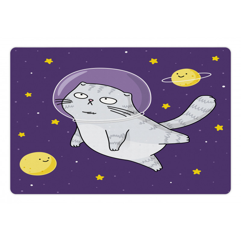 Cat Astronaut Cartoon Pet Mat