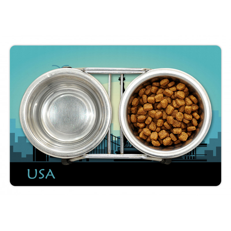 USA Skyscrapers City Skyline Pet Mat