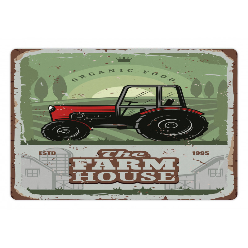 Farmer Tractor Art Pet Mat