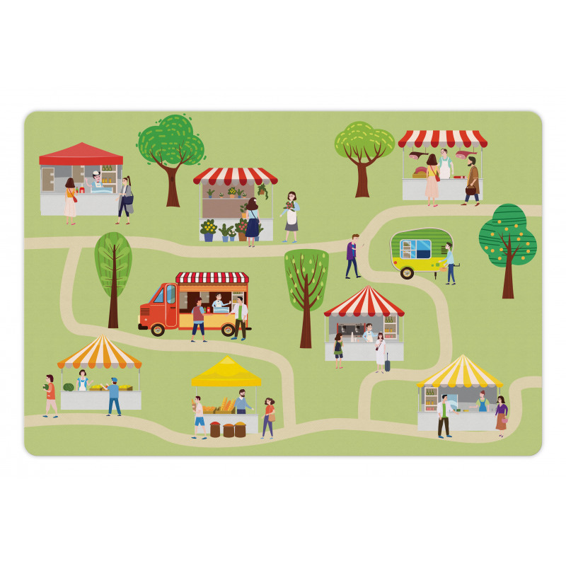 Street Food Festival Fun Pet Mat