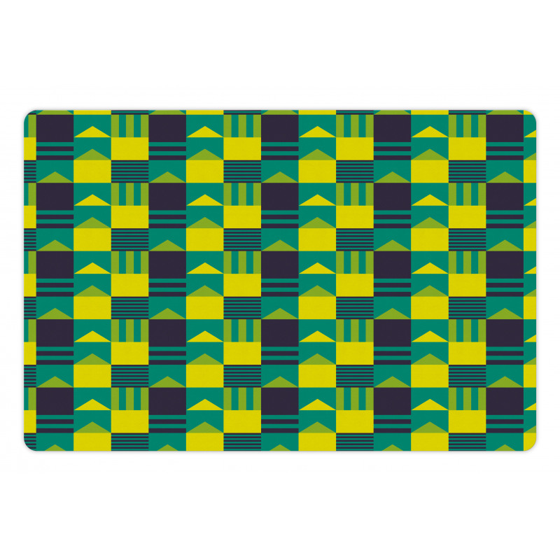 Symmetric Geometric Shapes Pet Mat