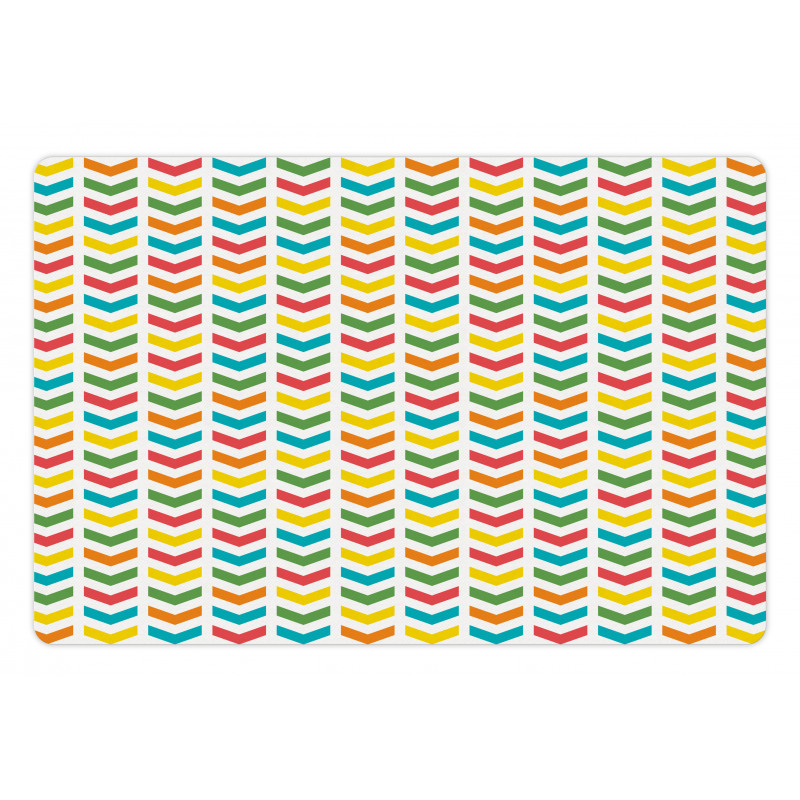 Colorful Repetitive Arrows Pet Mat