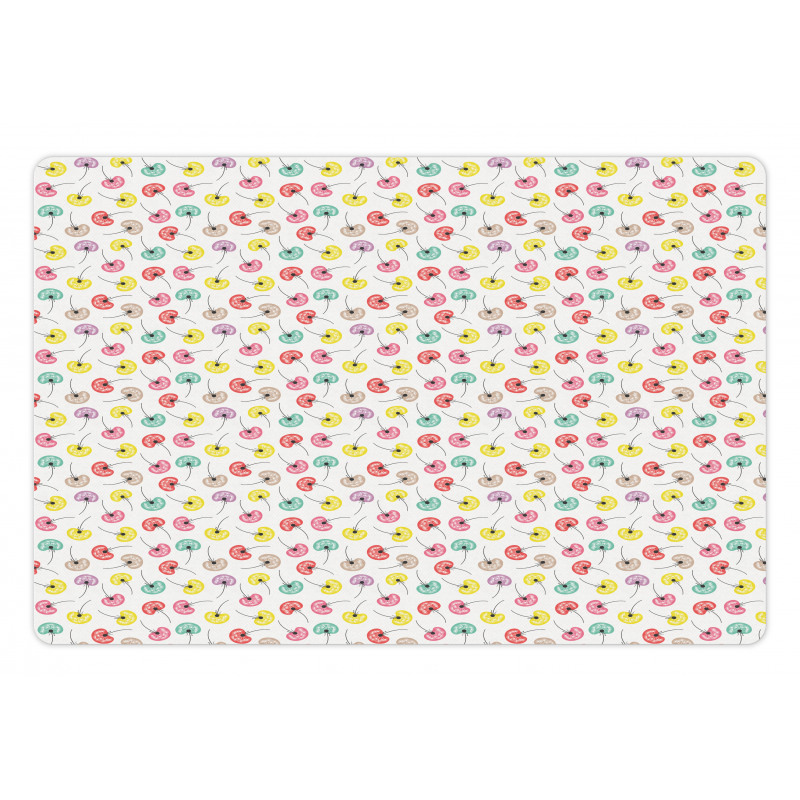 Colorful Floral Seeds Pet Mat