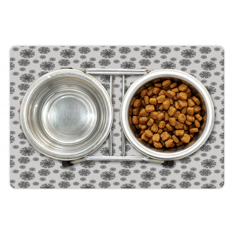 Botany Motif Polka Dots Pet Mat