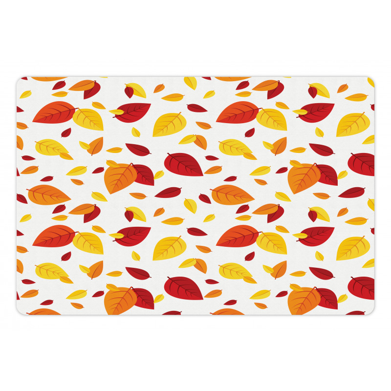 Seasonal Fall Leaves Pet Mat