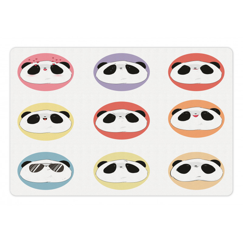 Round with Animal Faces Fun Pet Mat