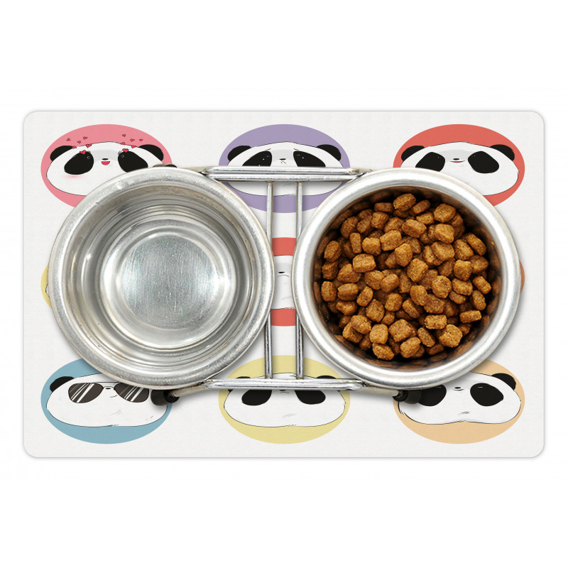 Round with Animal Faces Fun Pet Mat