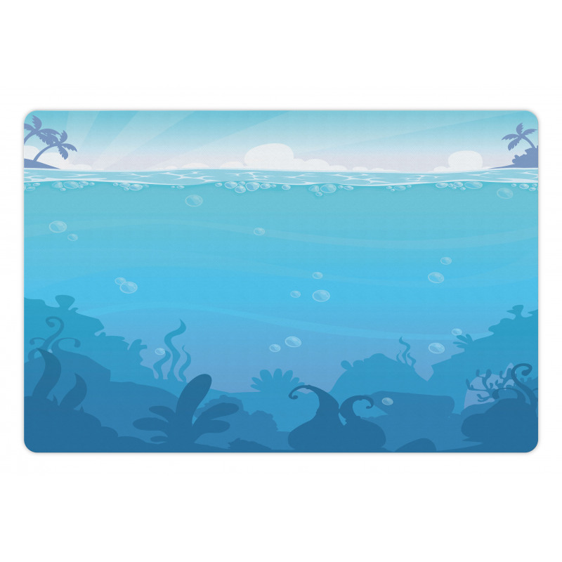 Underwater Landscape Palms Pet Mat