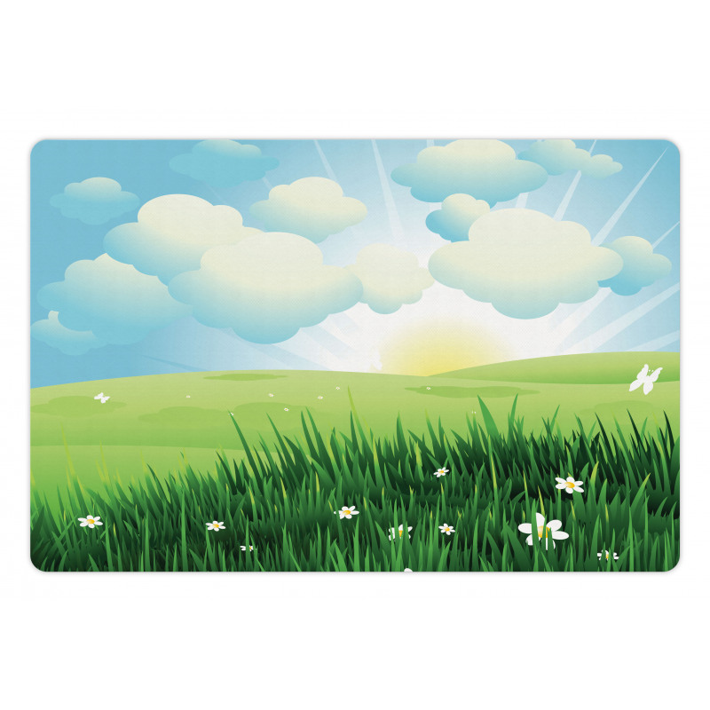 Sun and Clouds Pet Mat