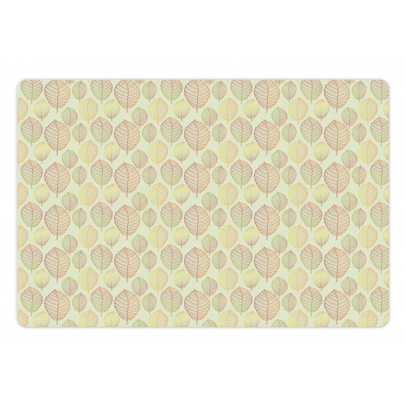 Outline Leaves Pet Mat