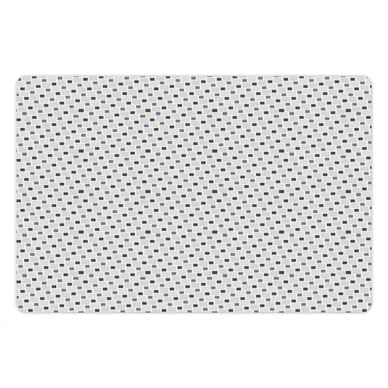 Geometric Grid Squares Pet Mat