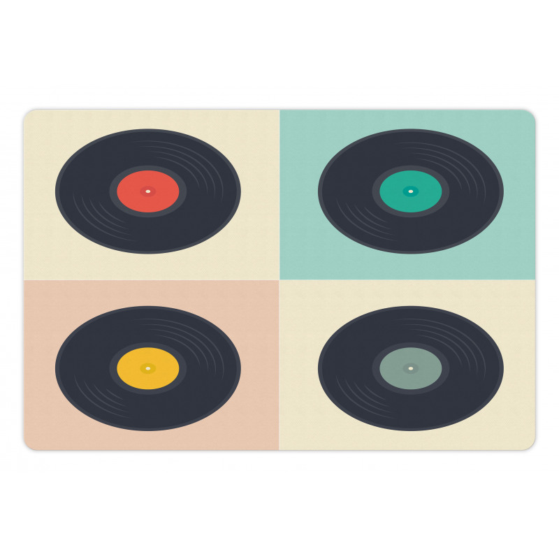 Pastel Record Discs Pet Mat