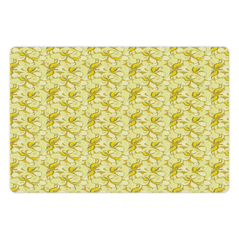 Retro Summer Flowers Pet Mat