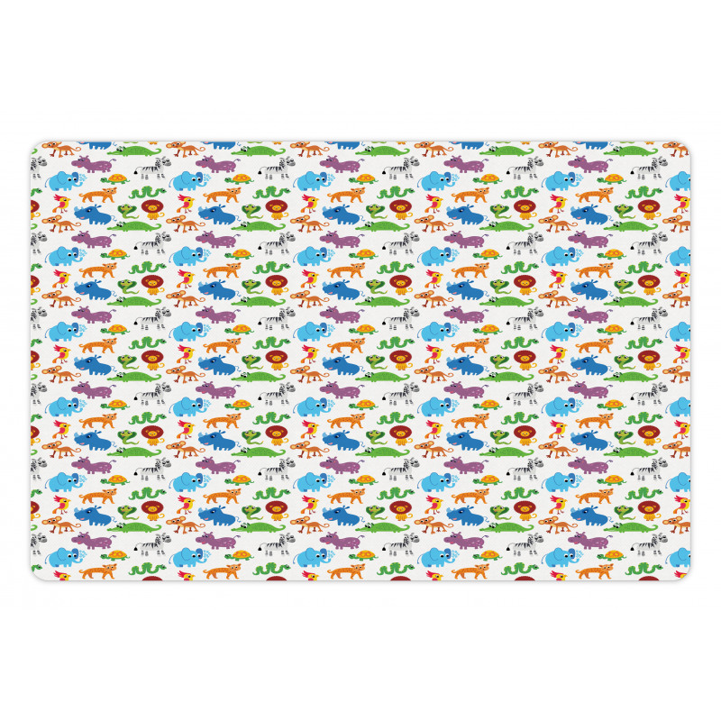 Zoo Childish Cartoon Image Pet Mat