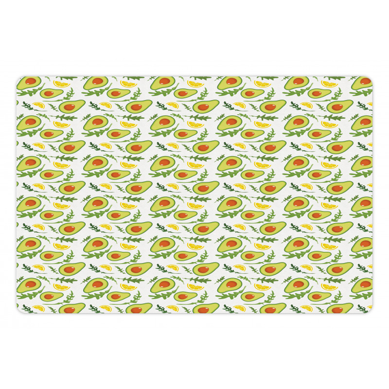 Sliced Avocados and Lemons Pet Mat